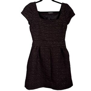 Marc by Marc Jacobs Black Quilted Shimmer Sparkle Mini Dress O